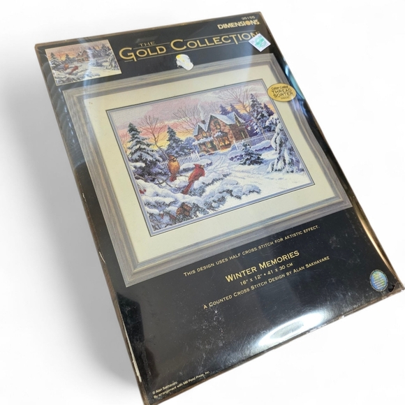 ✨ Dimensions Gold Collection Vintage Cross Stitch Kit “Winter Memories” #35155 ✨ - Picture 1 of 6